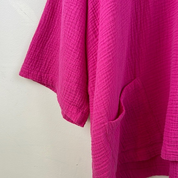 Soft Surroundings Cotton Gauze Tunic Top Size 3X Pink - Picture 4 of 7